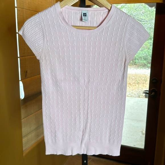 Gap Light Pink Cable Knit Top Size Small - Picture 1 of 3